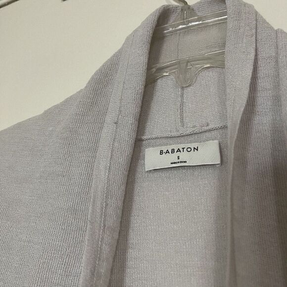 Aritzia babaton gray long sleeve knit light weight duster cardigan size small - Picture 3 of 6